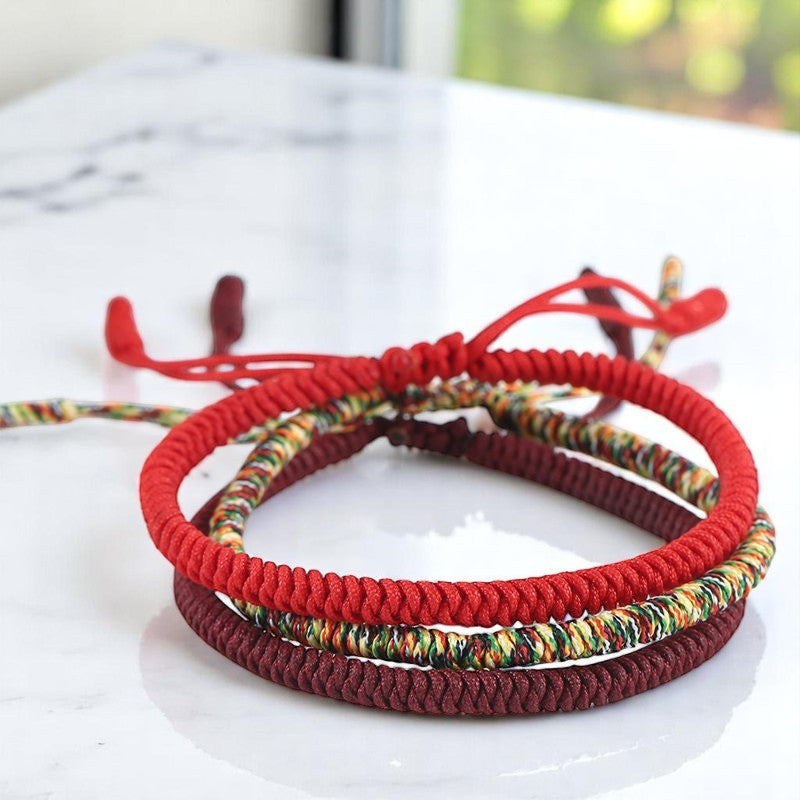 Attract Luck: Tibetan Knot Buddhist Lucky Bracelet