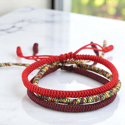 Attract Luck: Tibetan Knot Buddhist Lucky Bracelet