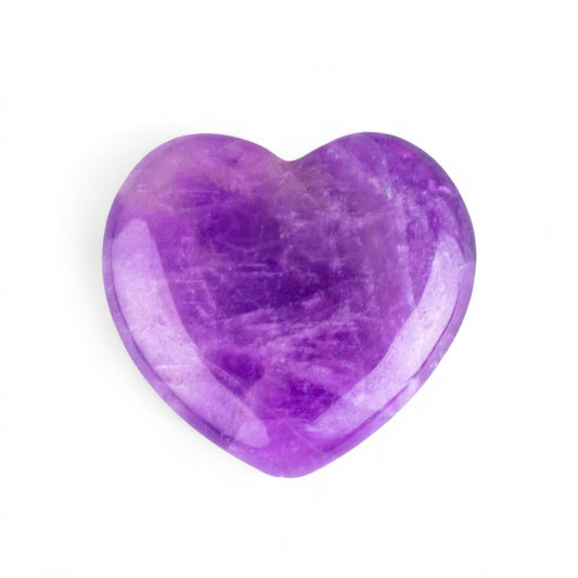Attract Balance: Natural Amethyst Heart-Shaped Healing Crystals